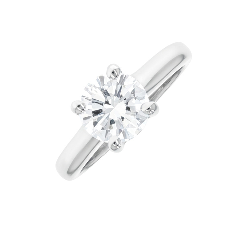 Solitaire diamant 1.69 carat or blanc 5.30g Comme neuf -  reconditionné disponible sur Gemme Les Bijoux